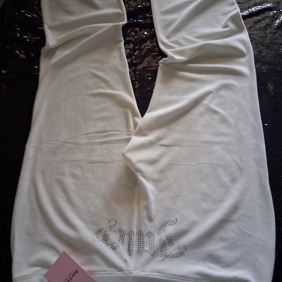 🔥NWT Juicy Couture OG BLING VELOUR TRACK PANTS XL $99 - Picture 5 of 5